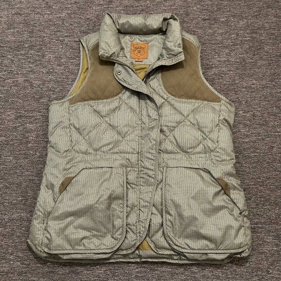Eddie Bauer 1936 Skyliner Model Men’s XL Goose Down Vest Zip Grey Brown Quilted - Picture 1 of 10